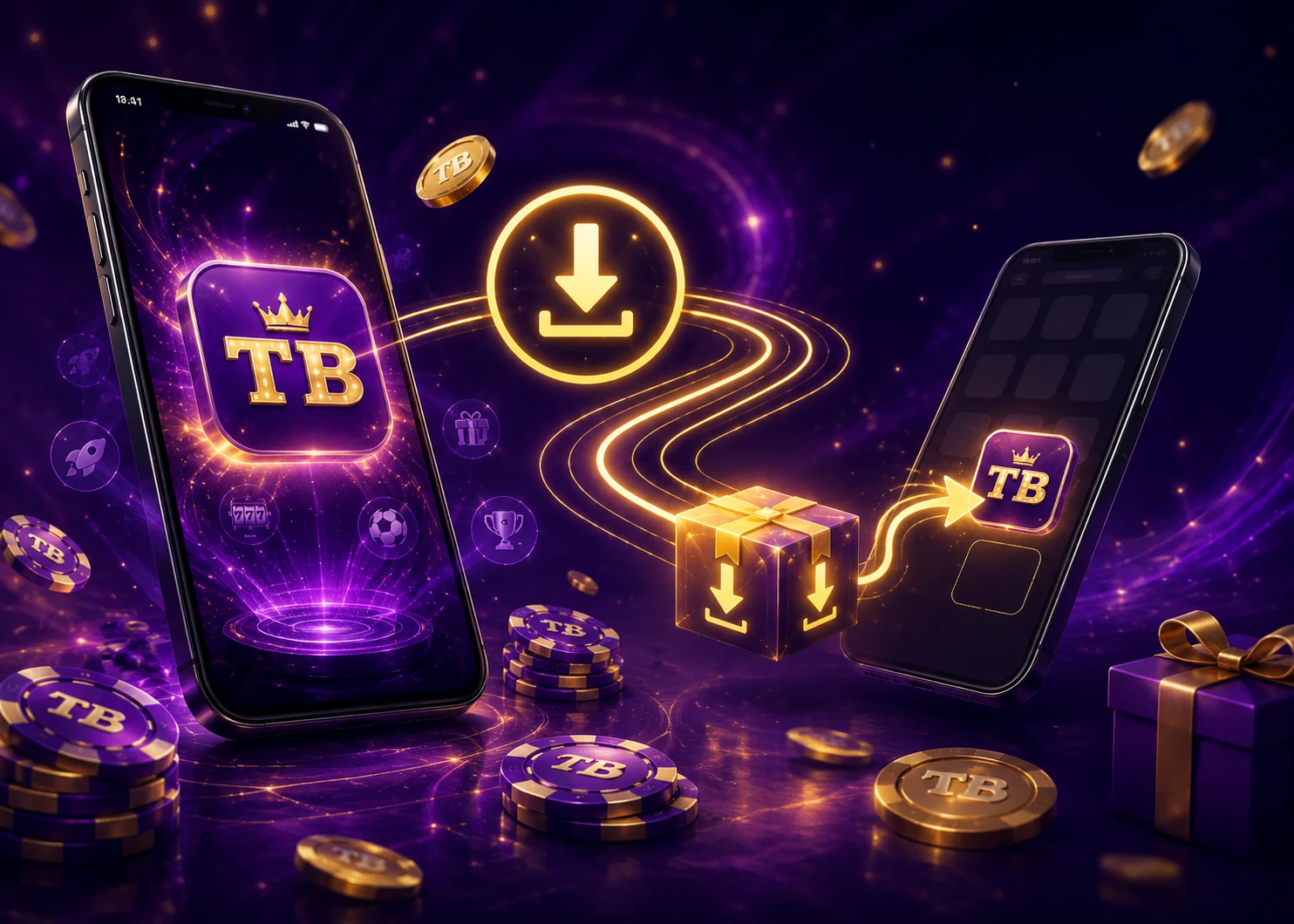 TBJILI mobile app access on a phone